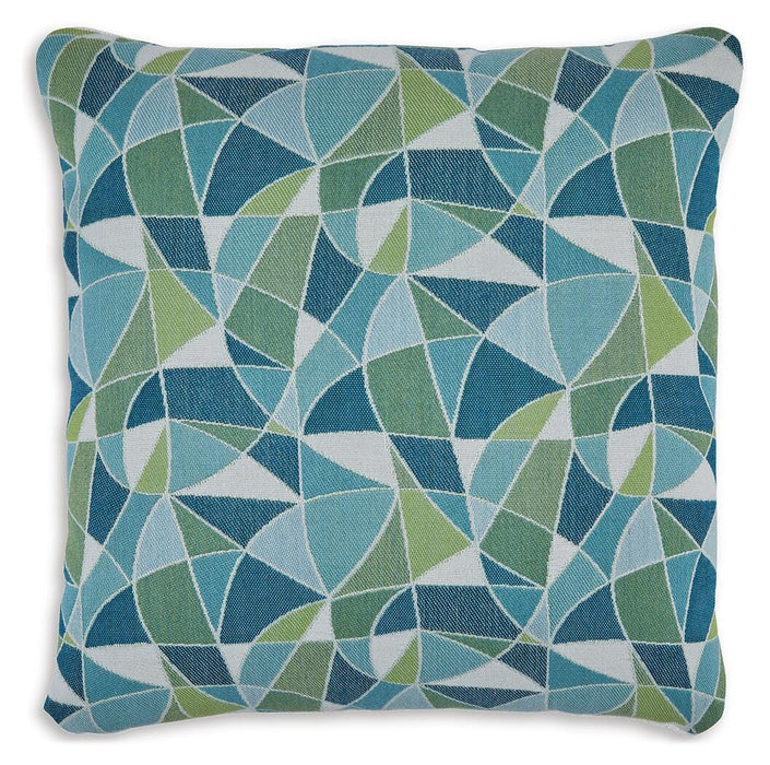 Signature Design Green/Turquoise/White I/O Pillow (4/CS)