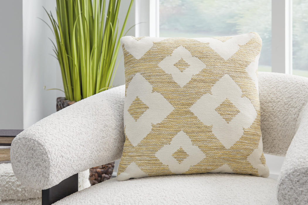 Signature Design Brown/Yellow I/O Pillow (4/CS)