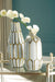 Signature Design Gold Finish/White I/O Vase Set (2/CN)