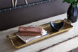 Signature Design Gold Finish Tray