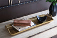 Signature Design Gold Finish Tray