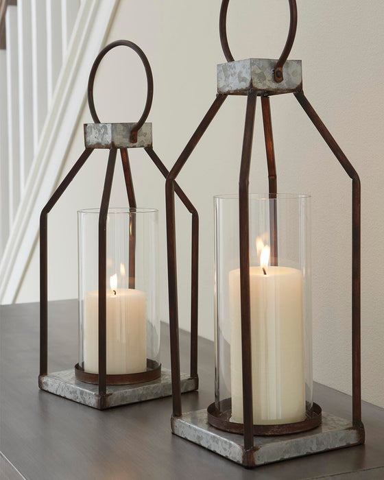 Signature Design Gray/Black I/O Lantern Set (2/CN)