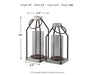 Signature Design Gray/Black I/O Lantern Set (2/CN)