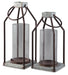 Signature Design Gray/Black I/O Lantern Set (2/CN)