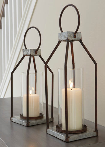 Signature Design Gray/Black I/O Lantern Set (2/CN)
