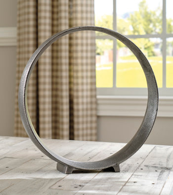 Signature Design Antique Pewter Finish Sculpture (2/CS)