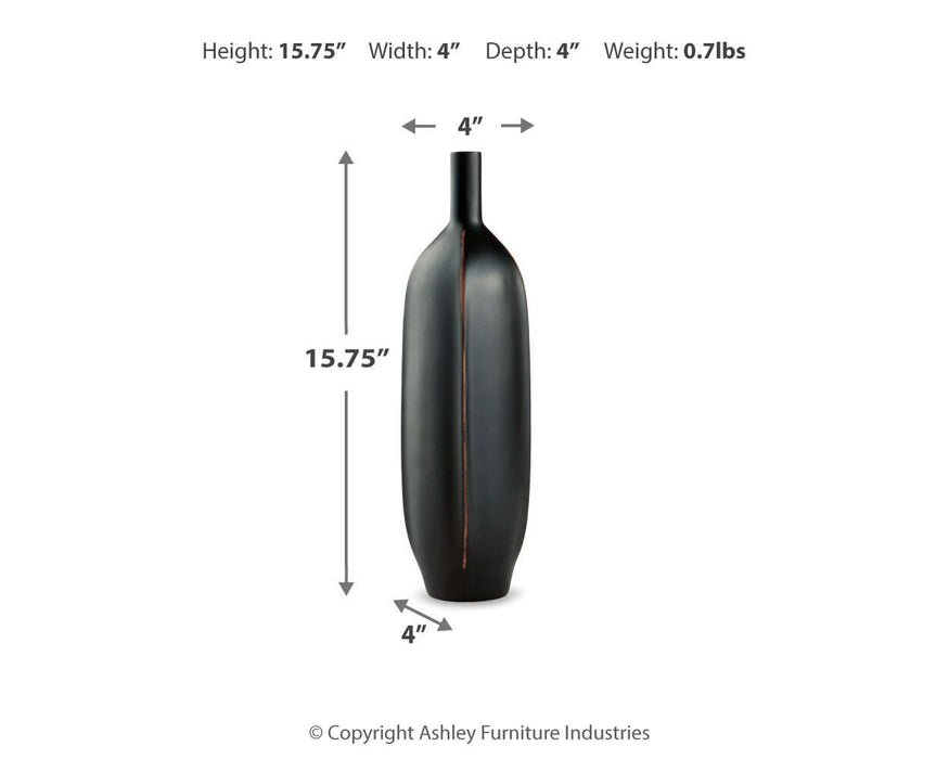 Signature Design Black Vase (3/CS)