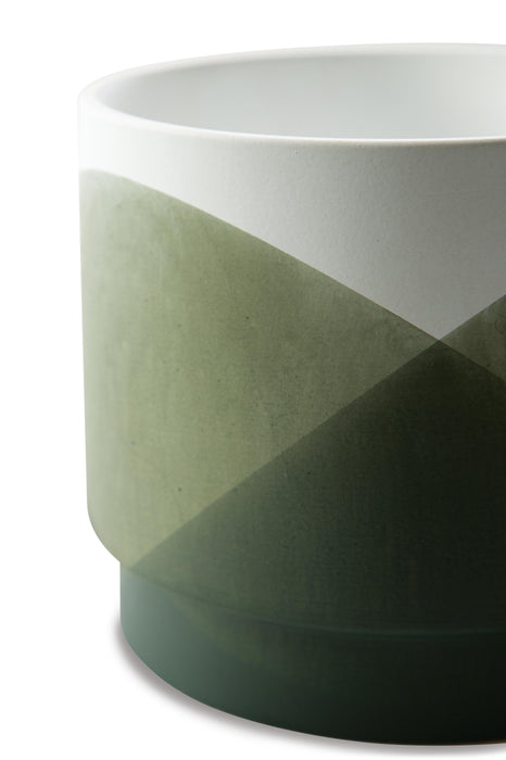 Signature Design Green/White Planter Set (2/CN)