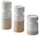 Signature Design Ivory/Brown I/O Candle Holder Set (3/CN)