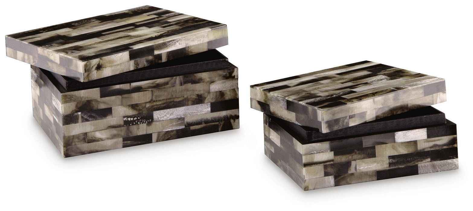 Signature Design Black/Brown/Cream Box Set (2/CN)