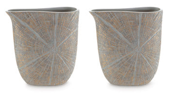 Signature Design Antique Gold Finish Vase (2/CS)
