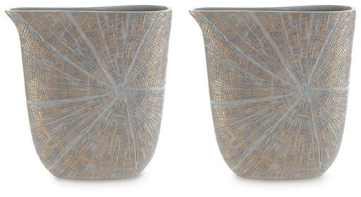 Signature Design Antique Gold Finish Vase (2/CS)