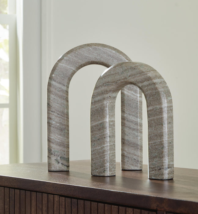 Signature Design Taupe Sculpture Set (2/CN)