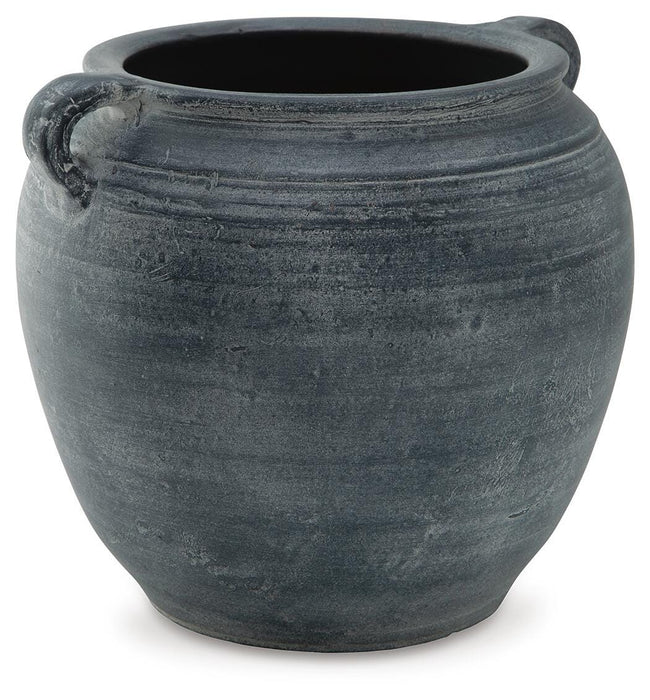 Signature Design Distressed Blue Vase