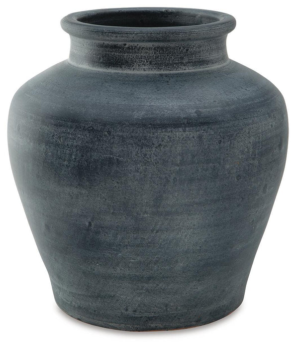 Signature Design Distressed Blue Vase