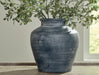 Signature Design Distressed Blue Vase