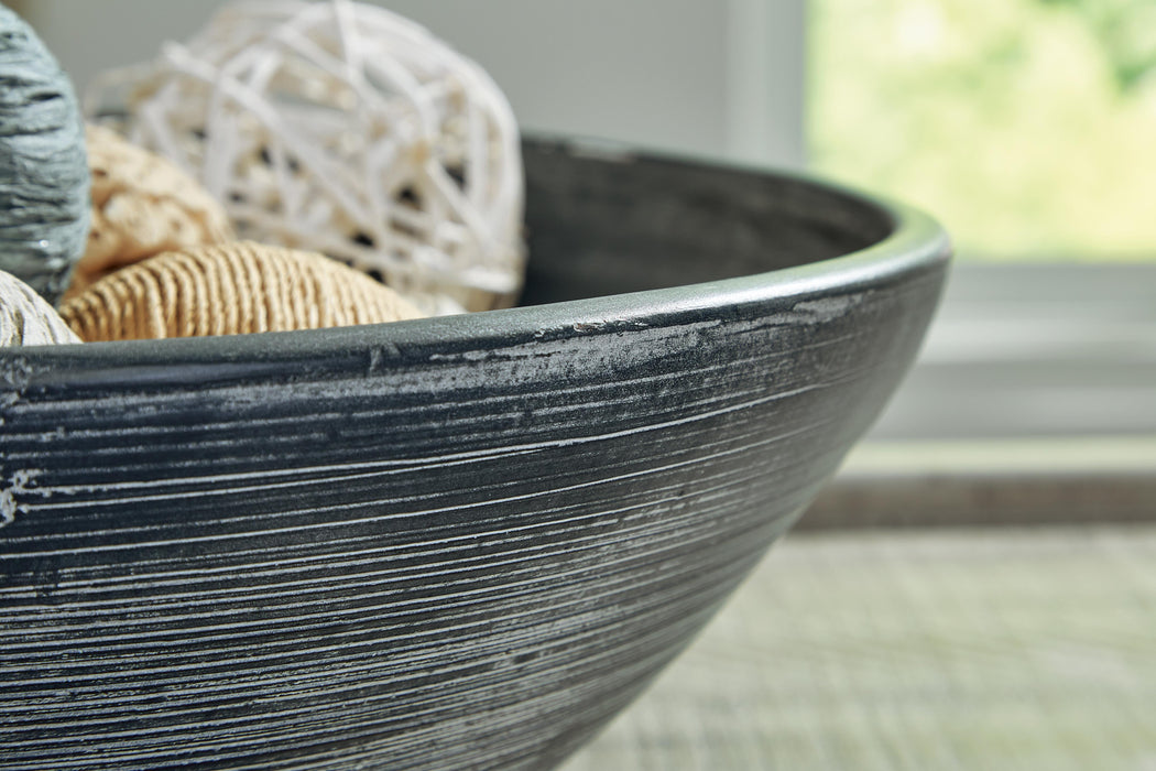 Signature Design Distressed Blue Bowl