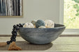 Signature Design Distressed Blue Bowl
