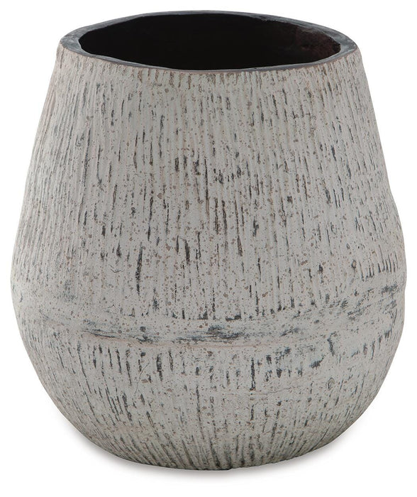 Signature Design Distressed Brown Vase