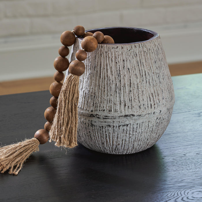 Signature Design Distressed Brown Vase