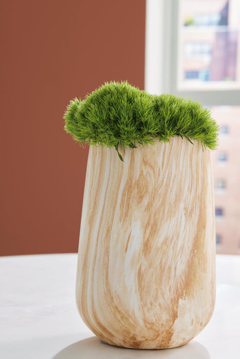 Signature Design Tan/White Vase