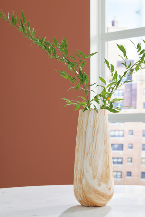Signature Design Tan/White Vase