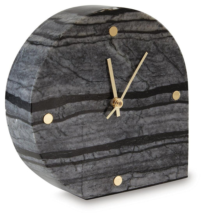 Signature Design Black Table Clock (2/CS)
