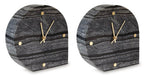 Signature Design Black Table Clock (2/CS)