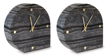 Signature Design Black Table Clock (2/CS)
