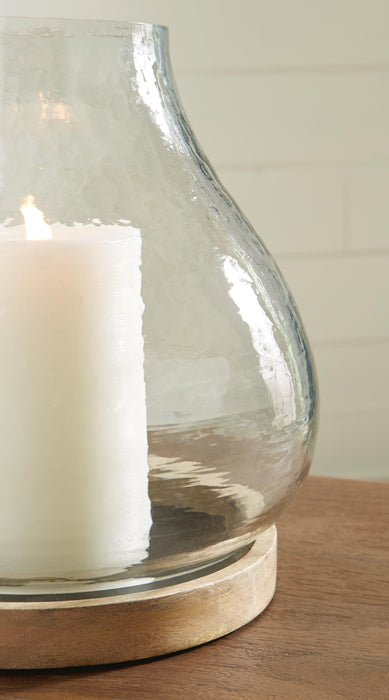 Signature Design Clear/Brown Candle Holder