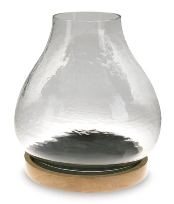 Signature Design Clear/Brown Candle Holder