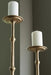 Signature Design Antique Brass Finish Candle Holder Set (2/CN)