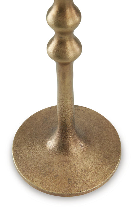 Signature Design Antique Brass Finish Candle Holder Set (2/CN)