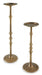 Signature Design Antique Brass Finish Candle Holder Set (2/CN)