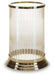 Signature Design Amber/Gold Finish Candle Holder