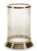 Signature Design Amber/Gold Finish Candle Holder