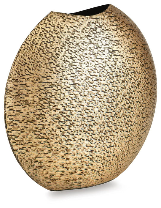 Signature Design Antique Gold Finish Vase