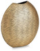Signature Design Antique Gold Finish Vase