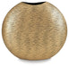 Signature Design Antique Gold Finish Vase
