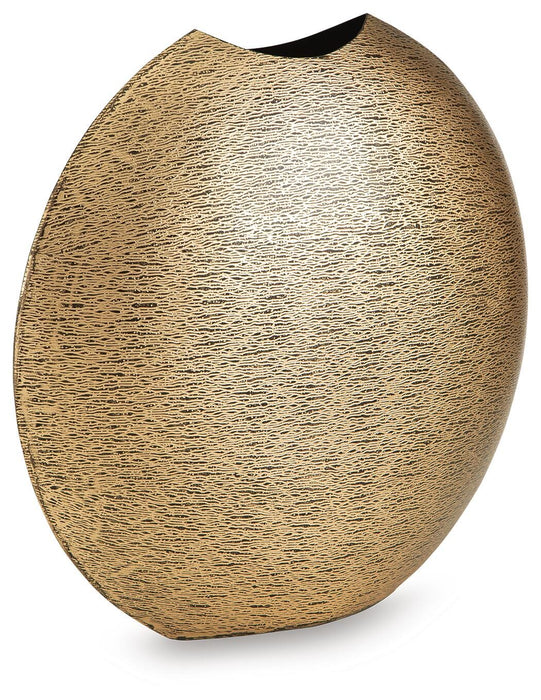 Signature Design Antique Gold Finish Vase