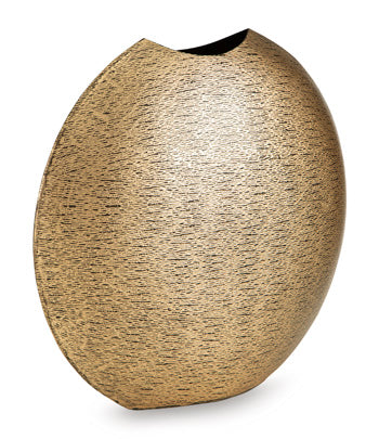 Signature Design Antique Gold Finish Vase