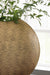 Signature Design Antique Gold Finish Vase