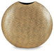 Signature Design Antique Gold Finish Vase