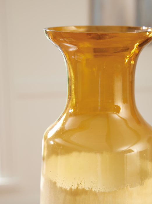 Signature Design White/Amber Vase