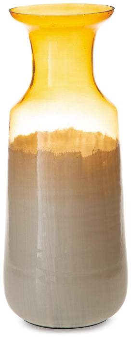 Signature Design White/Amber Vase