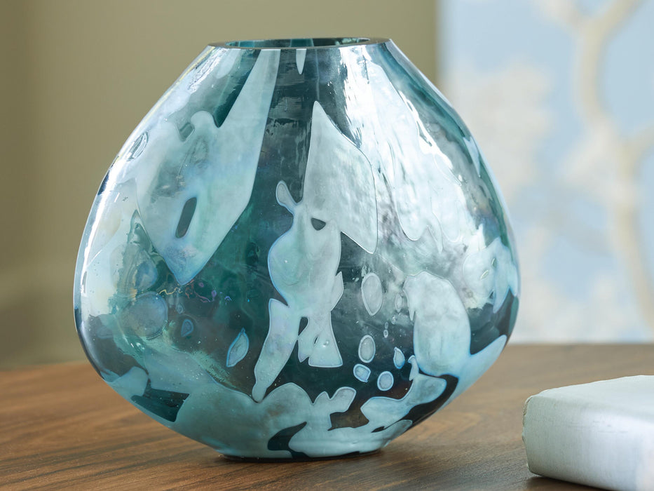 Signature Design Iridescent Teal Vase