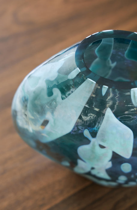 Signature Design Iridescent Teal Vase