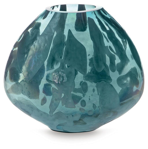 Signature Design Iridescent Teal Vase