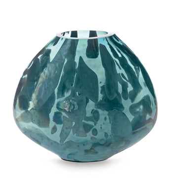 Signature Design Iridescent Teal Vase