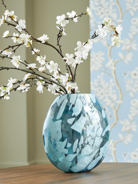 Signature Design Iridescent Teal Vase